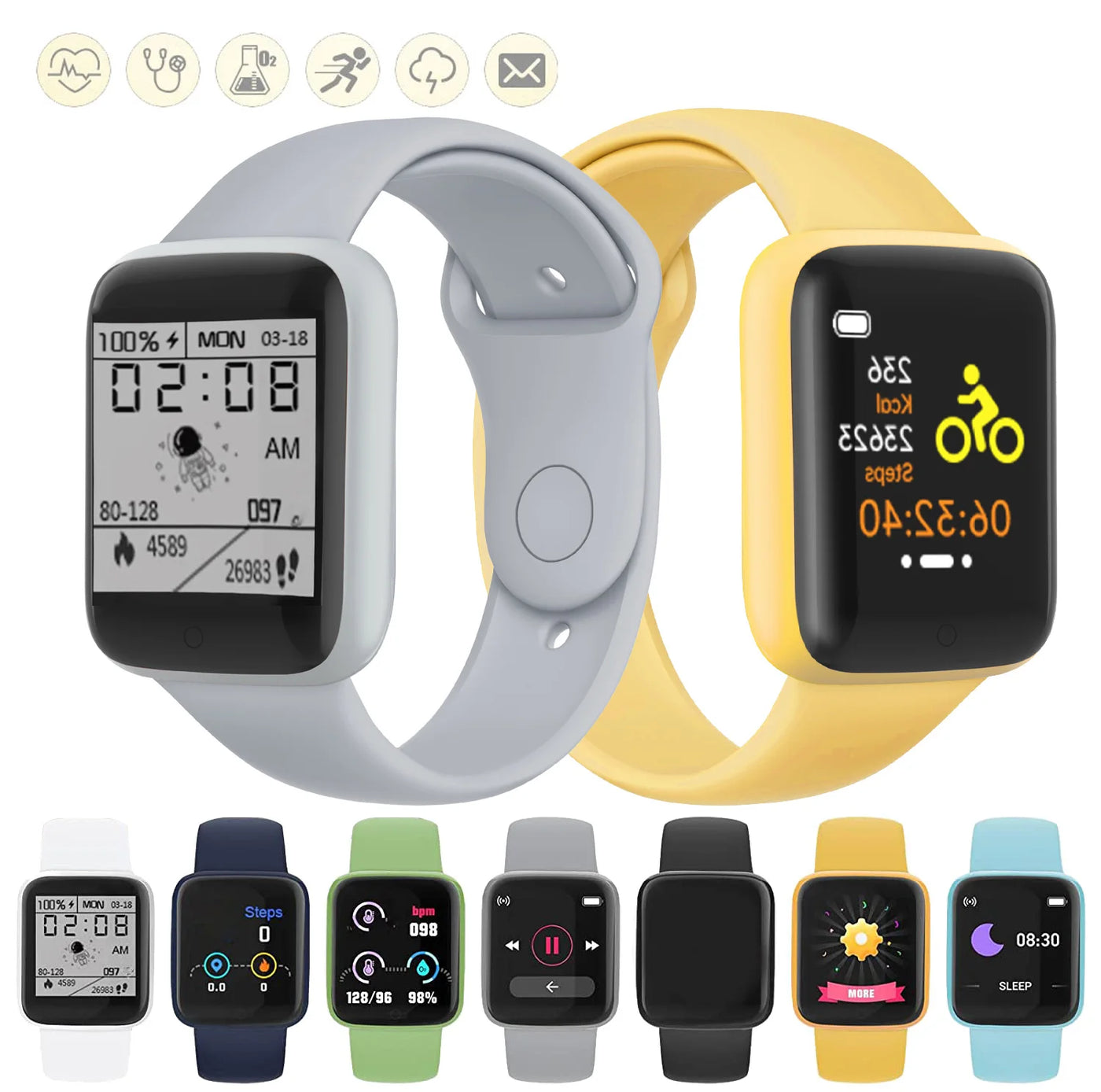 Smart Digital Watch for Xiaomi IOS Men Women Bluetooth Fitness Tracker