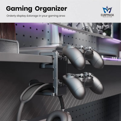 3-in-1 PC Gaming Headset&Controller Holder Headphone Stand