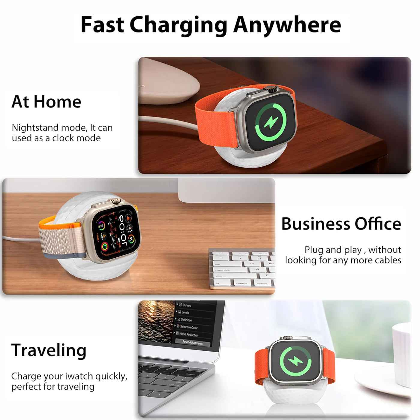 Portable Wireless Magnetic Smartwatch